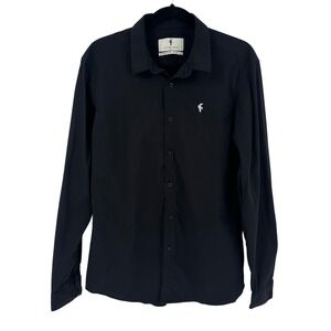 Father Sons Black Stretch Slim Fit‎ Long Sleeve Button Down Shirt XL